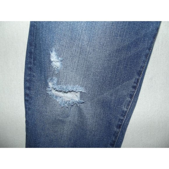 Aeropostle 10 x 27" Bayla Skinny Crop Jeans cropped cotton stretch distressed bl - Picture 4 of 7